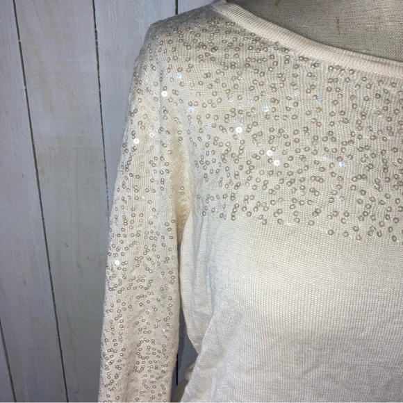 Cupio sequin long sleeve top size L - Picture 2 of 5